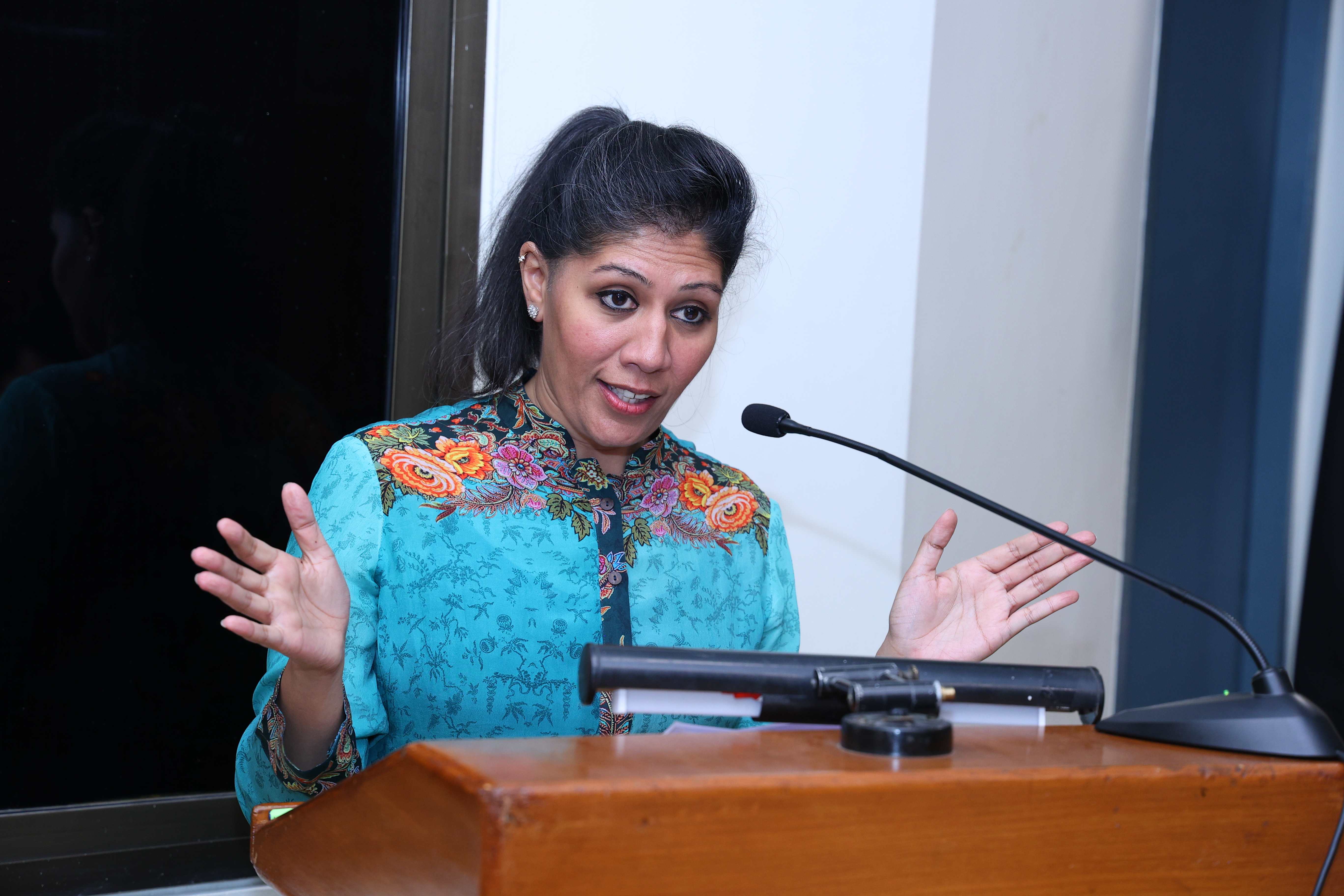 Ajaita Shah moderating the panel
